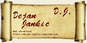 Dejan Jankić vizit kartica